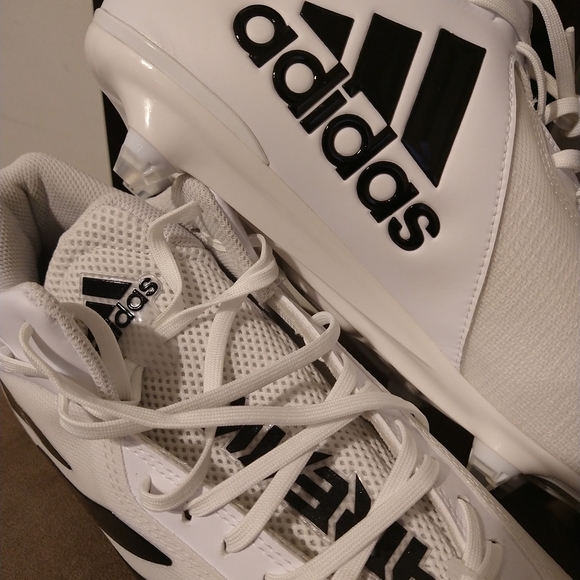 Sz 12.5 Adidas Freak Carbon Football Cleats FX2114 White Black Stripes Rare size - Picture 2 of 10